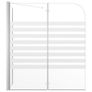 Bath Enclosure 120x68x130 cm Tempered Glass Stripe Image 4