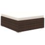 6 Piece Garden Lounge Set with Cushions Poly Rattan Brown Image 5