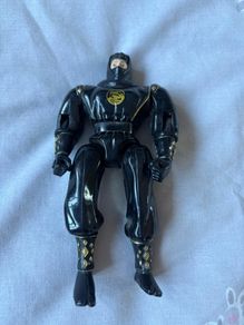 vintage 1995 Bandai Mighty Morphin Power Rangers Black Ninja Ranger