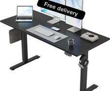 Electric Standing Desk, 120 x 60 cm Height Adjustable Sit Stand Desks