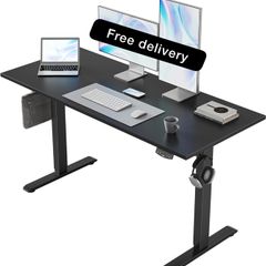 Electric Standing Desk, 120 x 60 cm Height Adjustable Sit Stand Desks