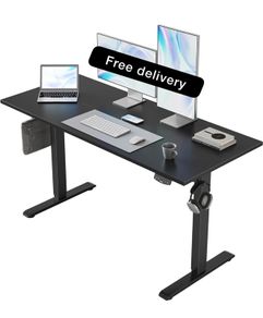 Electric Standing Desk, 120 x 60 cm Height Adjustable Sit Stand Desks