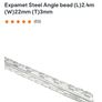 9x Expamet Steel Angle bead (L)2.4m (W)22mm (T)3mm Image 3