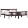 Bed Frame Dark Brown Solid Pinewood 180x200 cm Image 5
