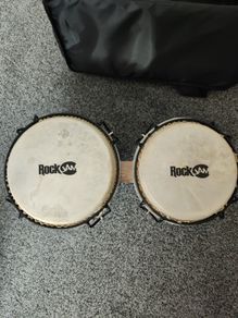 Rockjam Bongo set 7" and 8" with padded bag and tuning wrench