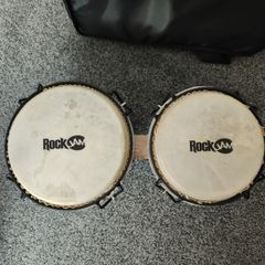 Rockjam Bongo set 7" and 8" with padded bag and tuning wrench