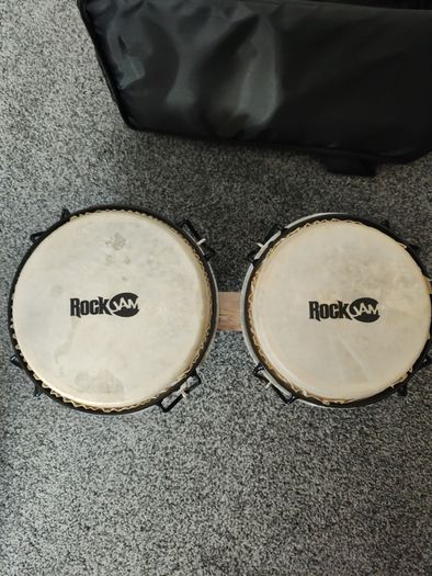 Rockjam Bongo set 7" and 8" with padded bag and tuning wrench