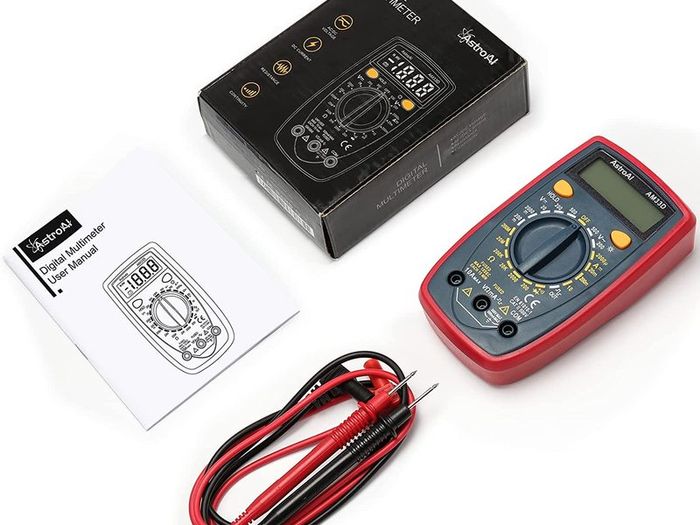 Digital Multimeter Voltmeter Ohmmeter Ammeter Multi Tester Meter with Backlit LCD Electronic Test Meter Measures Voltage, Current, Resistance; Tests Continuity, Diode
