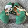 CH CREATION Green Suedette Strappy Heels Size 5! Image 4