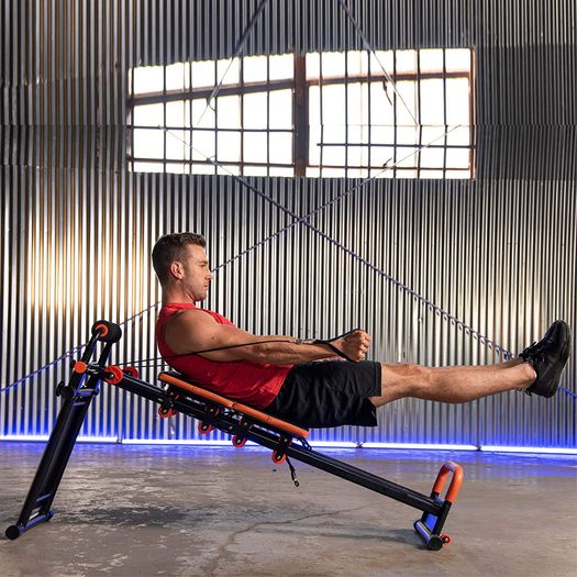 Fitness Equipment FITTGym FITT Gym MultiGym Home Workout Machine, Collapsible & Easy Assemble, Adjustable Positioning for Total Body, Orange, Large