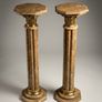Pair of Marble and Brass Baroque Style Columns Image 2