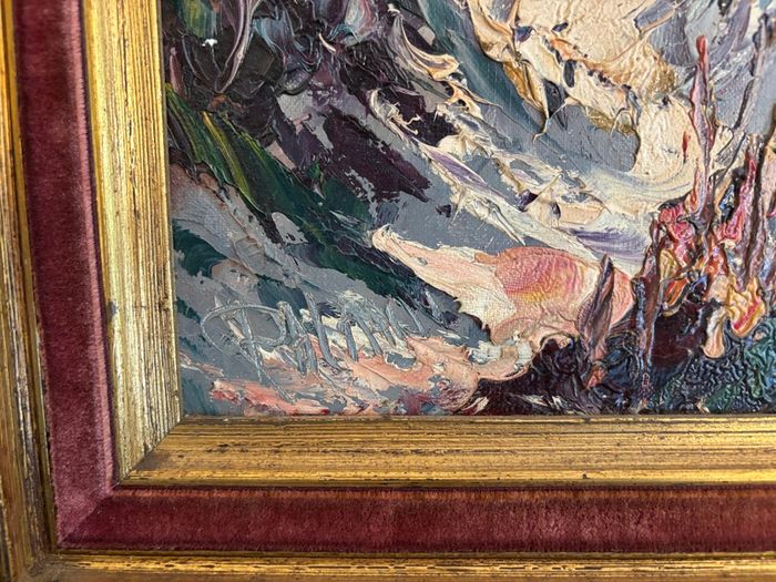 Dramatic Impasto Coastal Seascape Oil Painting by S.Paton