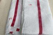 French monogrammed linen teacloths