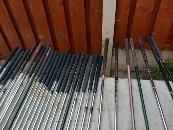 A Selection Of Golf Clubs.  All Left Handed Clubs