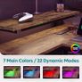 132.5CM L-Shaped Desk with 3 Power Outlets & 2 USB Ports, LED Strip Lights Image 9
