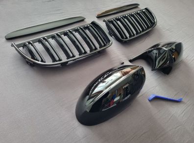 BMW E90 / E91 Pre-Lci Kidney Grilles & Mirror Covers Set Brand New