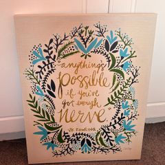 Decorative Canvas JK Rowling quote