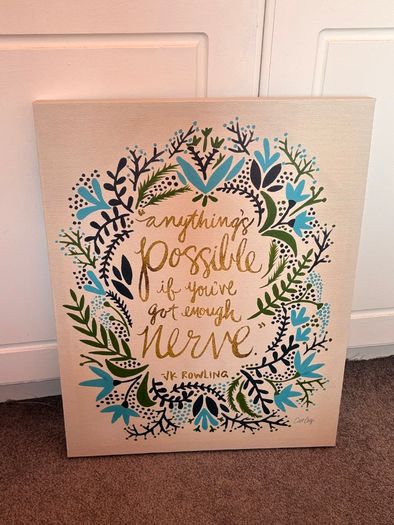 Decorative Canvas JK Rowling quote