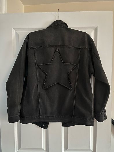 Noisy May wash off black denim jacket