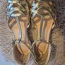 NEXT_Occasion Kids Wedge Sandals in Gold, size 3 Image 6