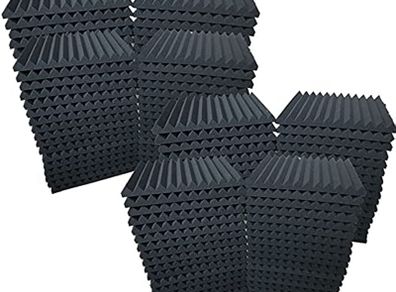 96 Pack Acoustic Foam Panel Wedge Studio Soundproofing Wall Tiles 12" X 12" X 1" (FREE POSTAGE)