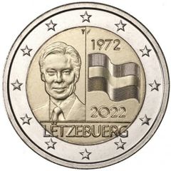 Luxembourg 2 Euro Commemorative Coin 2022 - National Flag. Uncirculated.
