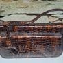 Bronze marble croc Handbag Image 6