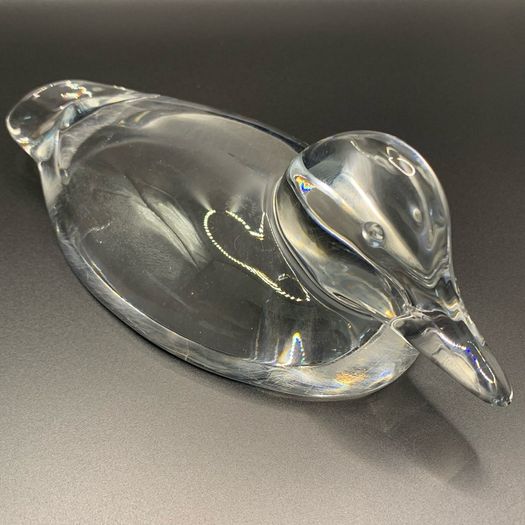 Vintage Villeroy & Boch Glass Mallard Duck Figurine
