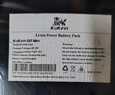 Kukirin G2 Max escooter battery 48V 20.8Ah