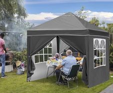 Pop Up Gazebo, Gazebo with Removable Sidewalls, Sturdy Frame, Weather-Resistant Protection, Ideal for Outdoor Events, Parties, and Markets (grey)