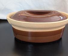 Vintage Emile Henry France No. 4 P2 Oval Lidded Casserole Dish 26cm