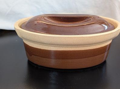 Vintage Emile Henry France No. 4 P2 Oval Lidded Casserole Dish 26cm