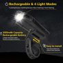 Super Bright Bike Light Set, Powerful LED USB Rechargeable Front Headlight and Back Taillight, 2000mah Lithium Battery, Waterproof, 4 Lighting Modes Mountain Road Bicycle Lights (FREE POSTAGE) Image 2