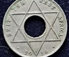 1936 British West Africa (BWA) 1/10 penny coin