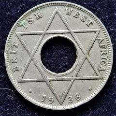 1936 British West Africa (BWA) 1/10 penny coin
