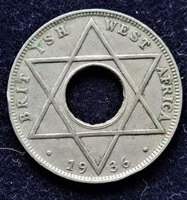 1936 British West Africa (BWA) 1/10 penny coin