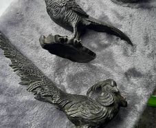vintage brass pheasants figures