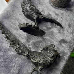 vintage brass pheasants figures