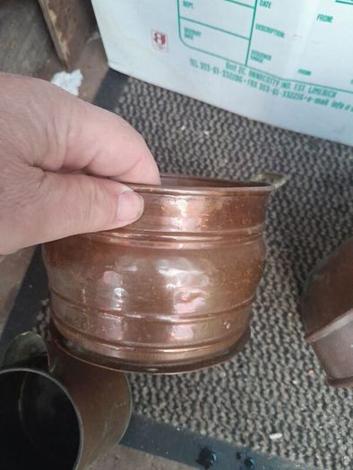 vintage copper pots