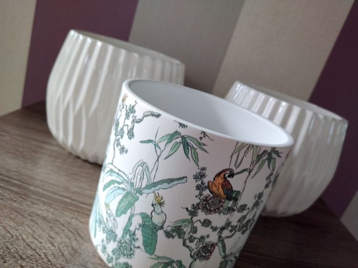 Set of x3 Ceramic Indoor Plant Pots