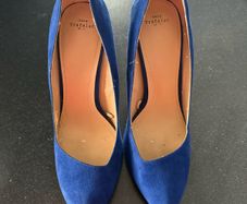 Zara blue suede shoes size 38 (UK5)