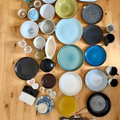 Large Mixed Dinnerware & Food Photography Props ,40+ Pieces