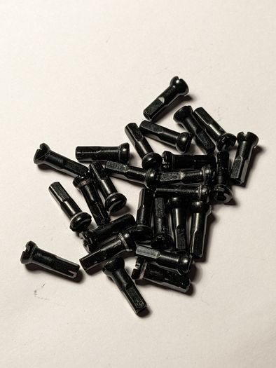 Sapim Polyax alu spoke nipples, black, 14mm (for 2mm / 14ga)