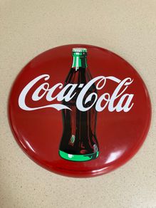 Coca Cola Metal Wall Sign Used