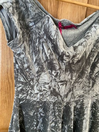 Grey velour dress size 14