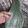duck egg diamante look tie back Image 3