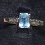 Vintage 9ct Gold London Hallmarked Blue Stone Ring Large Size Image 6