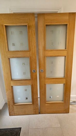 Sliding doors on rails