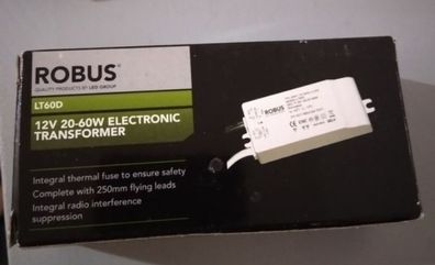 Robus LT60D is a 12V 20-60W Electronic Transformer