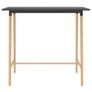Bar Table Grey 120x60x105 cm MDF & Solid Beechwood Image 2